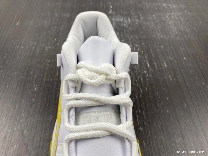 AH7860-107 Jordan Snakeskin Air 11 Low Yellow WMNS 0705